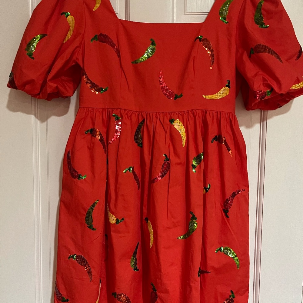 Queen of Sparkles- Chili Queen Dress size small.